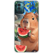 Чехол BoxFace Nokia G11 Капібара з кавуном