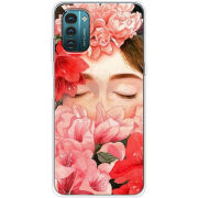 Чехол BoxFace Nokia G11 Girl in Flowers