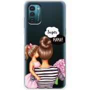 Прозрачный чехол BoxFace Nokia G11 Super Mama and Daughter