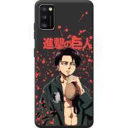 Черный чехол BoxFace Samsung Galaxy A41 (A415) Атака Титанов Леви