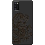 Черный чехол BoxFace Samsung Galaxy A41 (A415) Chinese Dragon