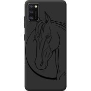 Черный чехол BoxFace Samsung Galaxy A41 (A415) Horse
