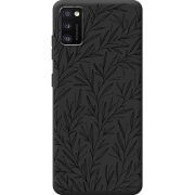 Черный чехол BoxFace Samsung Galaxy A41 (A415) Leaves