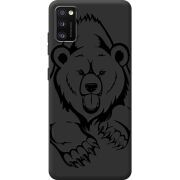 Черный чехол BoxFace Samsung Galaxy A41 (A415) Grizzly Bear