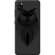 Черный чехол BoxFace Samsung Galaxy A41 (A415) Owl