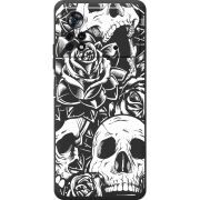 Черный чехол BoxFace Poco X4 Pro 5G Skull and Roses