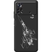 Черный чехол BoxFace Poco X4 Pro 5G Військовий літак