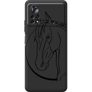 Черный чехол BoxFace Poco X4 Pro 5G Horse