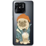 Прозрачный чехол BoxFace Xiaomi Redmi 10C Dog Coffeeman
