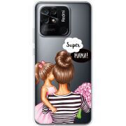 Прозрачный чехол BoxFace Xiaomi Redmi 10C Super Mama and Daughter