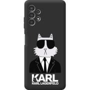 Черный чехол BoxFace Samsung Galaxy A13 4G (A135) Cat in Black