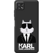 Черный чехол BoxFace Samsung Galaxy A22 5G (A226) Cat in Black