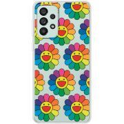 Прозрачный чехол BoxFace Samsung Galaxy A73 (A736) Hippie Flowers