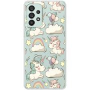 Прозрачный чехол BoxFace Samsung Galaxy A73 (A736) Unicorns