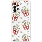 Прозрачный чехол BoxFace Samsung Galaxy A23 (A235) с 3D-глазками Popcorn