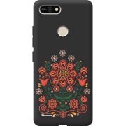 Черный чехол BoxFace Tecno POP 2F Ukrainian Ornament
