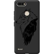 Черный чехол BoxFace Tecno POP 2F Wolf and Raven