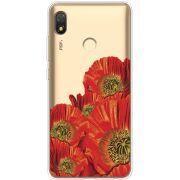 Прозрачный чехол BoxFace Tecno POP 3 Red Poppies