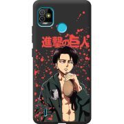 Черный чехол BoxFace Tecno POP 5 Атака Титанов Леви