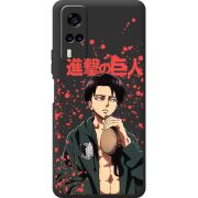 Черный чехол BoxFace Vivo Y53S Атака Титанов Леви