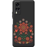 Черный чехол BoxFace Vivo Y53S Ukrainian Ornament