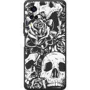 Черный чехол BoxFace Vivo Y53S Skull and Roses