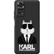 Черный чехол BoxFace Xiaomi Redmi Note 11 / Note 11S Cat in Black