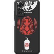 Черный чехол BoxFace Xiaomi Redmi Note 11 / Note 11S RedWhite Coffee