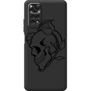 Черный чехол BoxFace Xiaomi Redmi Note 11 / Note 11S Skull and Roses