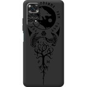 Черный чехол BoxFace Xiaomi Redmi Note 11 / Note 11S Hugin and Munin