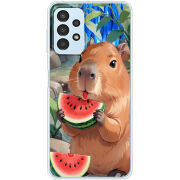 Чехол BoxFace Samsung Galaxy A32 5G (A326) Капібара з кавуном