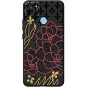 Черный чехол BoxFace Realme C21Y FranceFlowers