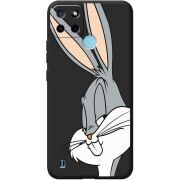 Черный чехол BoxFace Realme C25Y Lucky Rabbit