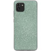 Чехол с блёстками BoxFace Samsung Galaxy A03 (A035) Зеленый