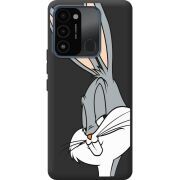 Черный чехол BoxFace Tecno Spark Go 2022 Lucky Rabbit