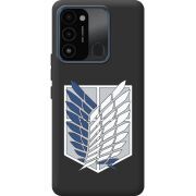 Черный чехол BoxFace Tecno Spark Go 2022 Атака Титанов Крылья Свободы