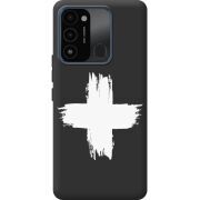 Черный чехол BoxFace Tecno Spark Go 2022 Білий хрест ЗСУ