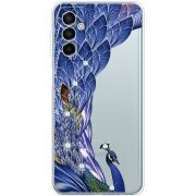 Чехол со стразами Samsung Galaxy M23 5G (M236)  Peafowl