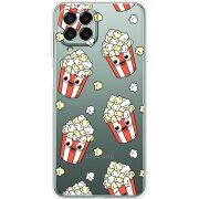 Прозрачный чехол BoxFace Samsung Galaxy M33 5G (M336)  с 3D-глазками Popcorn