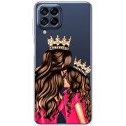 Прозрачный чехол BoxFace Samsung Galaxy M53 5G (M536)  Queen and Princess