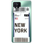 Прозрачный чехол BoxFace Poco F4 Ticket New York