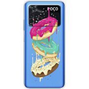 Прозрачный чехол BoxFace Xiaomi Poco M4 Pro 4G Donuts
