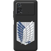 Черный чехол BoxFace Poco M4 Pro 4G Атака Титанов Крылья Свободы
