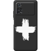 Черный чехол BoxFace Poco M4 Pro 4G Білий хрест ЗСУ