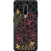 Черный чехол BoxFace OnePlus 7 Pro FranceFlowers