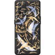 Черный чехол BoxFace OPPO A74 Ластівки