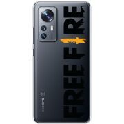 Прозрачный чехол BoxFace Xiaomi 12 / 12X Free Fire Black Logo