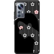 Черный чехол BoxFace Xiaomi 12 / 12X Flower Hair