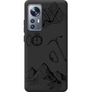 Черный чехол BoxFace Xiaomi 12 / 12X Mountains