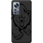 Черный чехол BoxFace Xiaomi 12 / 12X Grizzly Bear